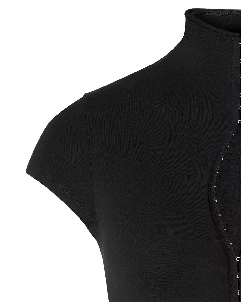 Aurohaya Nyx Zip-Front Bodycon Mini Dress