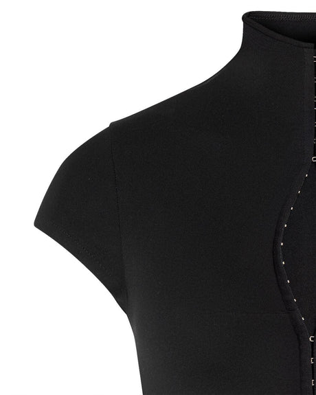 Aurohaya Nyx Zip-Front Bodycon Mini Dress