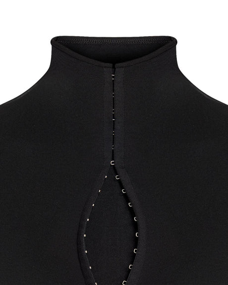 Aurohaya Nyx Zip-Front Bodycon Mini Dress