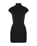 Nyx Zip-Front Bodycon Mini Dress