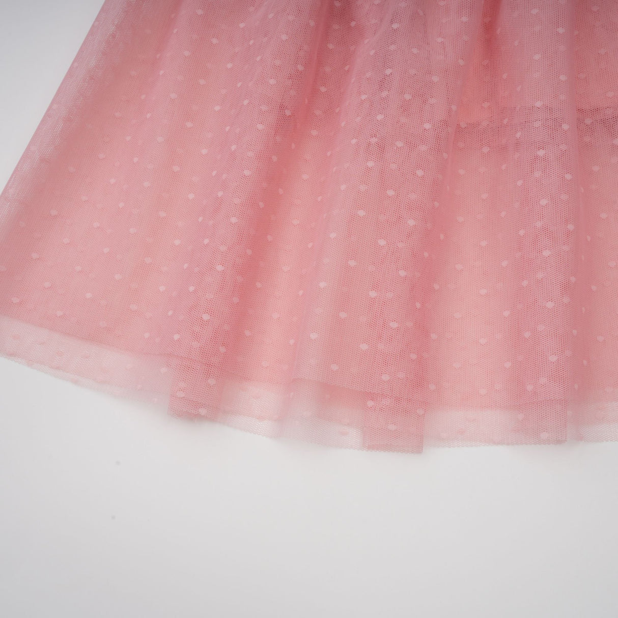 Aurohaya Aimée pink dot-detail ruffled tulle midi dress