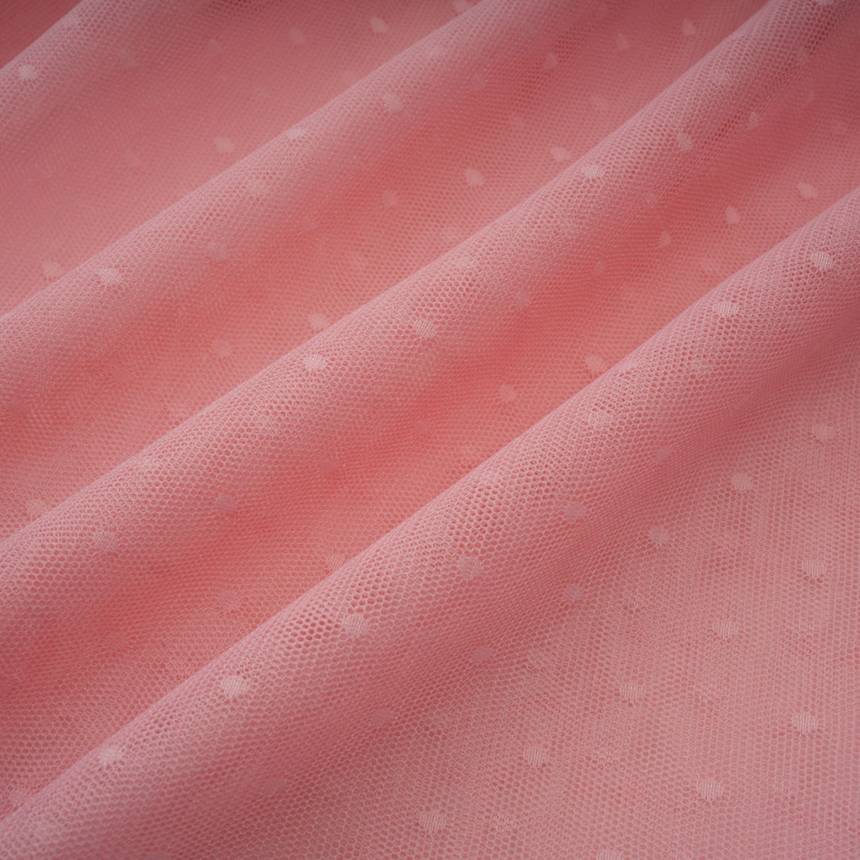 Aurohaya Aimée pink dot-detail ruffled tulle midi dress