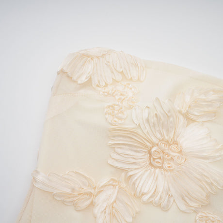 Aurohaya Melanie neutrals embroidered off-shoulder maxi dress