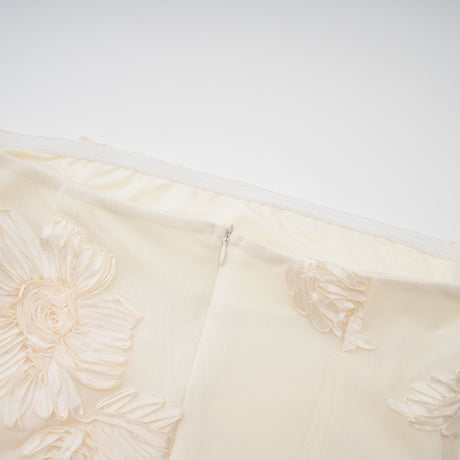 Aurohaya Melanie neutrals embroidered off-shoulder maxi dress