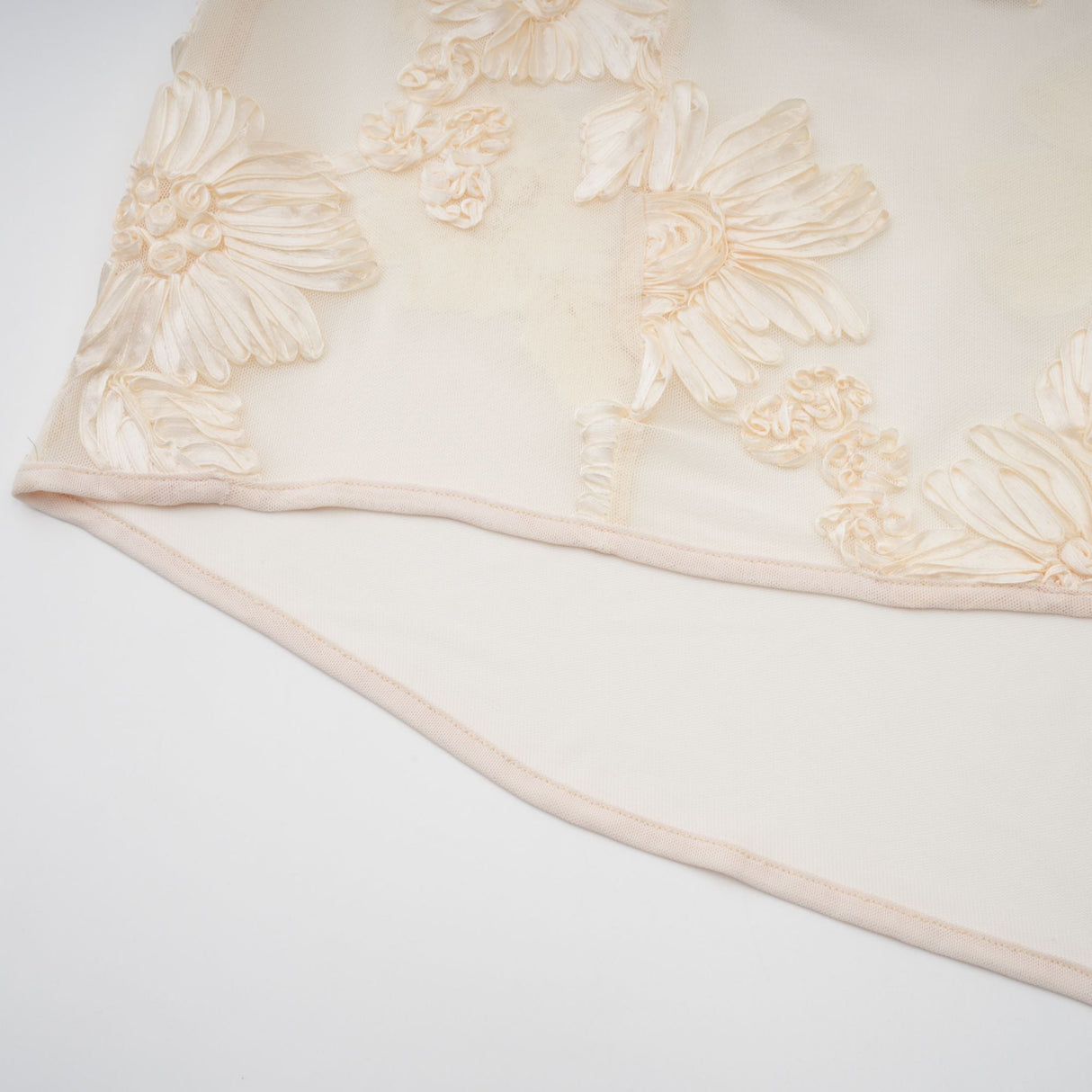 Aurohaya Melanie neutrals embroidered off-shoulder maxi dress