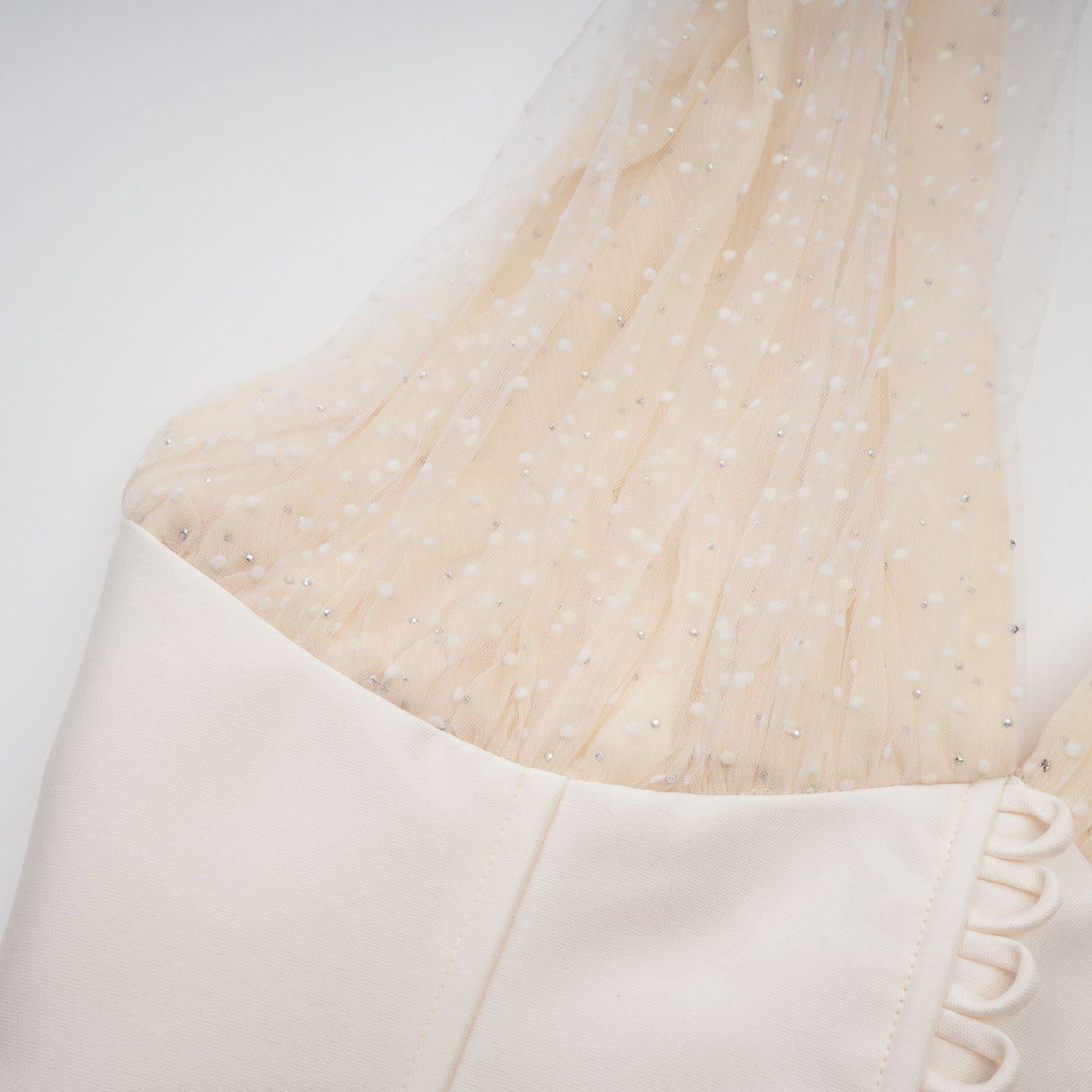 Aurohaya Charlotte halterneck tulle midi dress