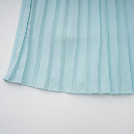 Aurohaya Carlotta blue pleated corset maxi dress