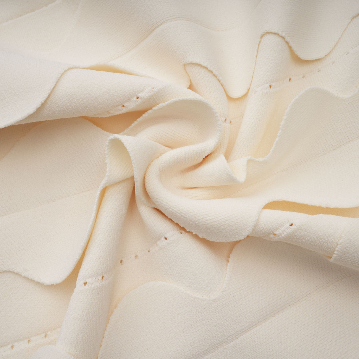 Aurohaya Axelle white wavy-detail sleeveless mini dress