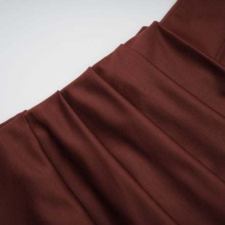 Aurohaya Paulette Brown Ruched Bodycon Mini Dress