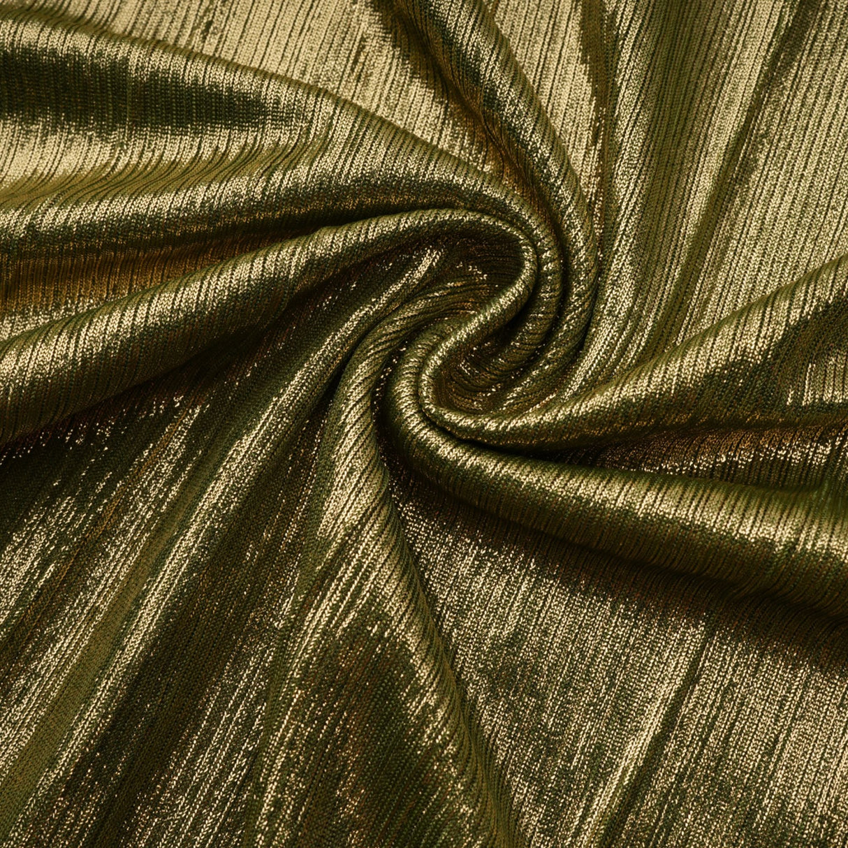 Aurohaya Alchimie Gold Glossy Pleated Maxi Dress