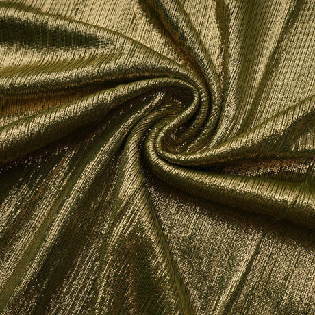 Aurohaya Alchimie Gold Glossy Pleated Maxi Dress