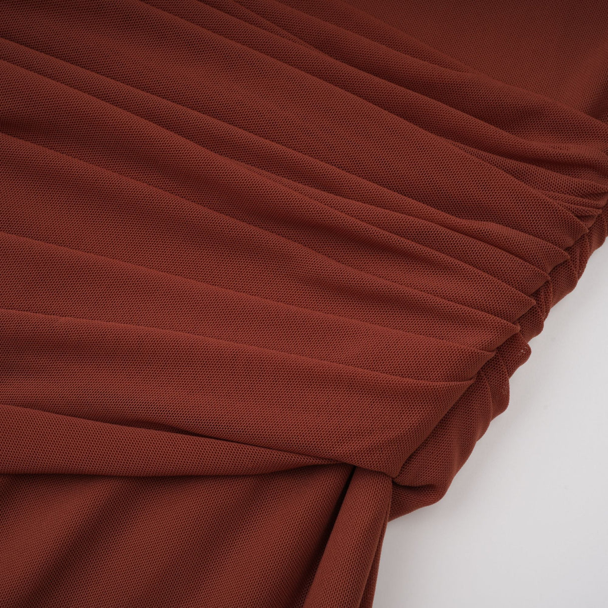 Aurohaya Danaé Brown Shirred-effect Draped Maxi Dress