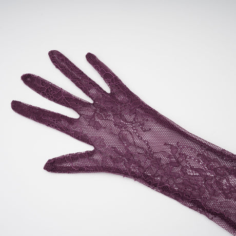 Aurohaya Célestine Magenta Lace Bodice Ruched Maxi Dress