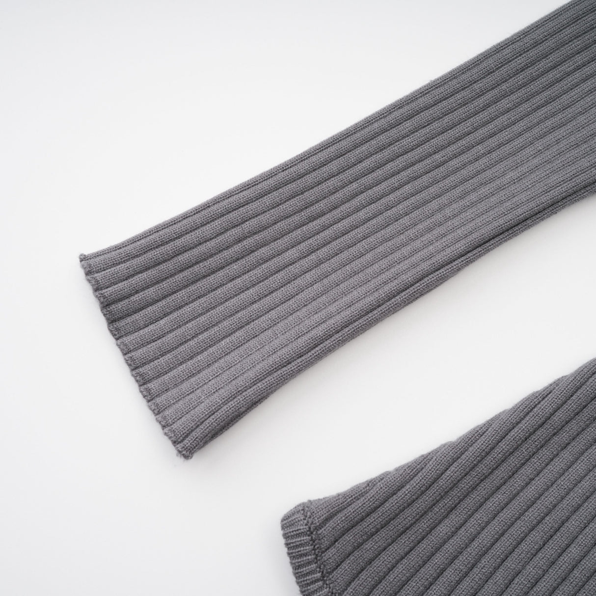 Aurohaya Claire Grey Ribbed Knit Bodysuit & Trousers Set