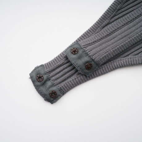 Aurohaya Claire Grey Ribbed Knit Bodysuit & Trousers Set