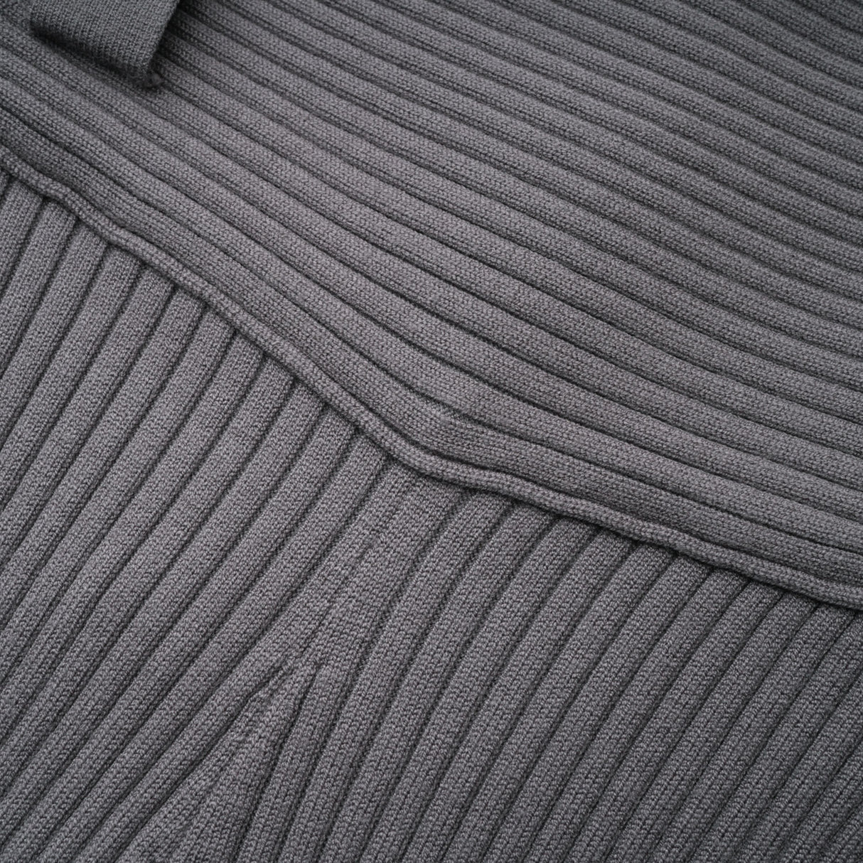 Aurohaya Claire Grey Ribbed Knit Bodysuit & Trousers Set