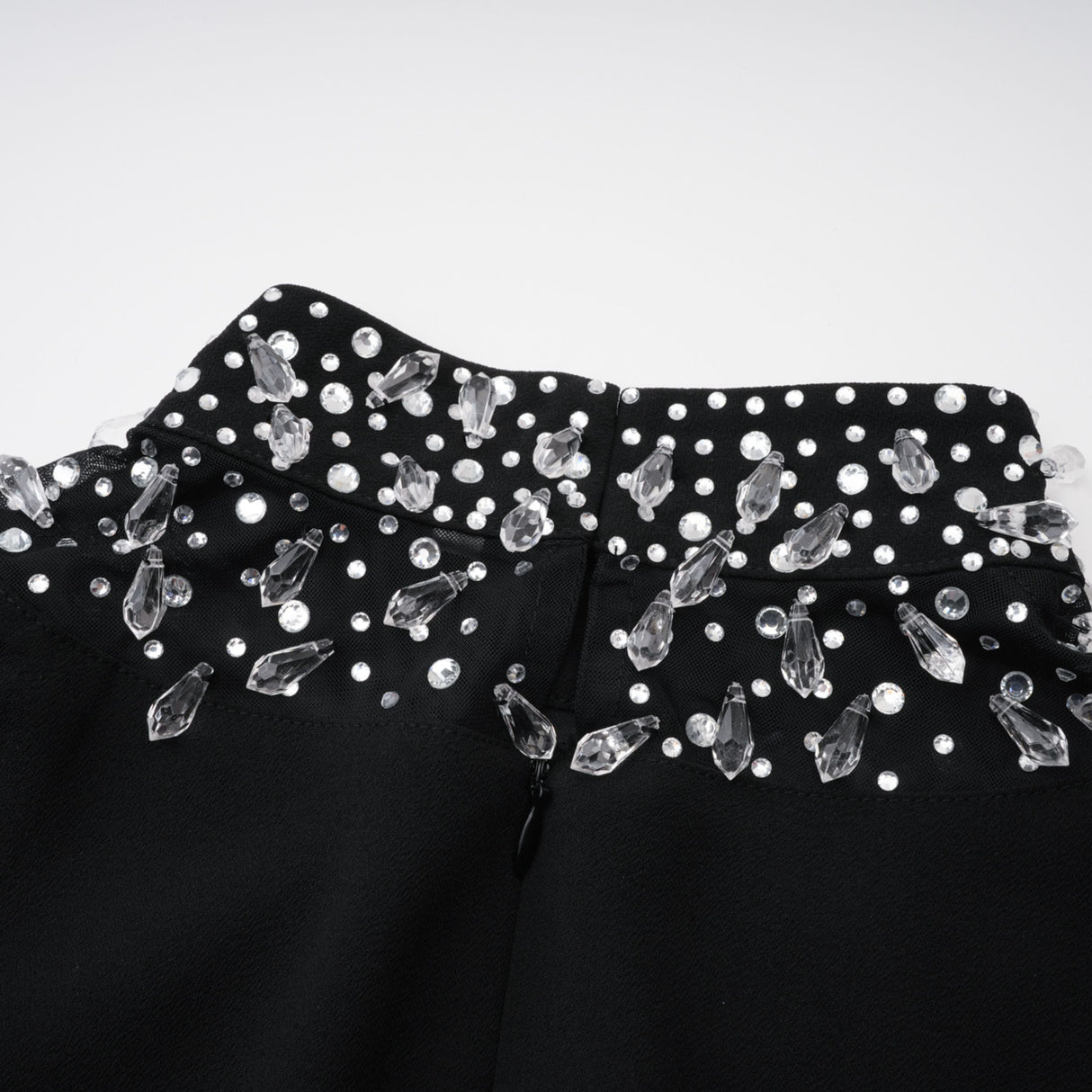 Aurohaya Oona Black Embellished Flared Maxi Gown