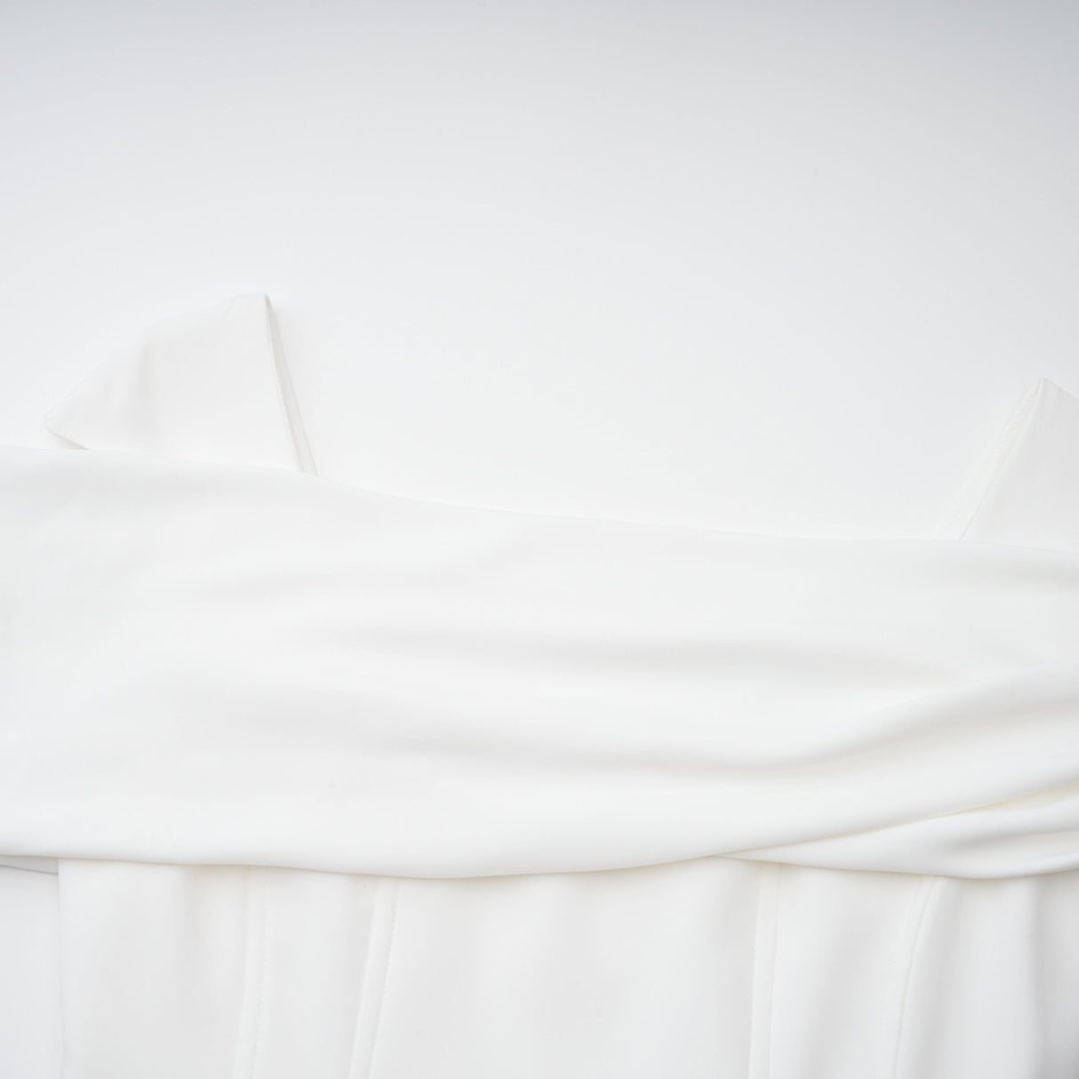 Aurohaya Solara White Draped Midi Dress