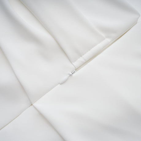 Aurohaya Solara White Draped Midi Dress