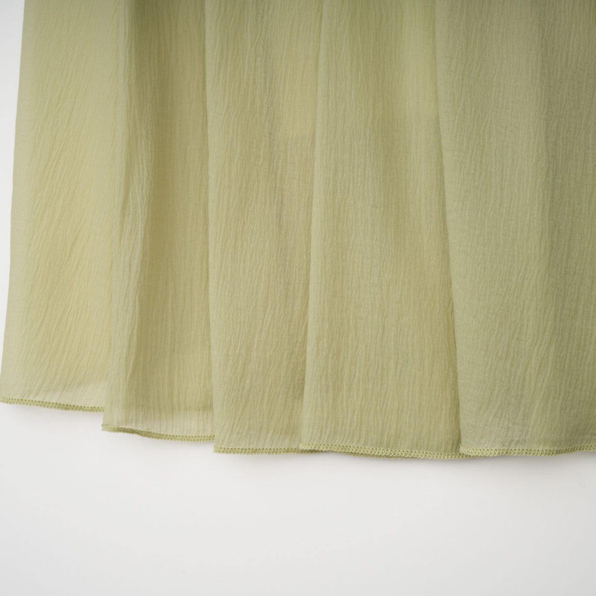 Aurohaya Matcha Ruffled Shirred Tulle Maxi Dress