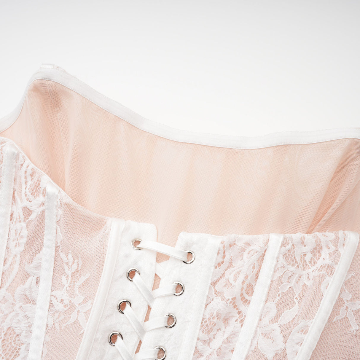 Aurohaya Margherita White Floral Lace Dress & Skirt Set