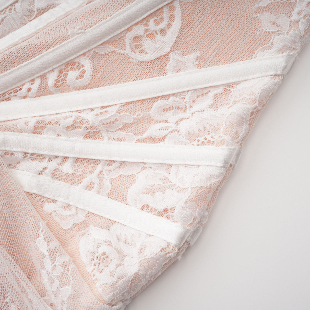 Aurohaya Margherita White Floral Lace Dress & Skirt Set