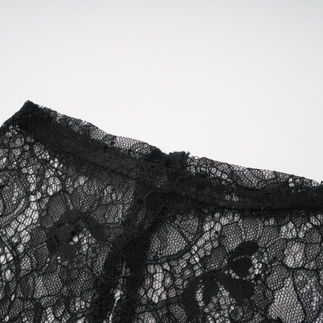Aurohaya Alvaro Black Lace Shawl & Dress Set