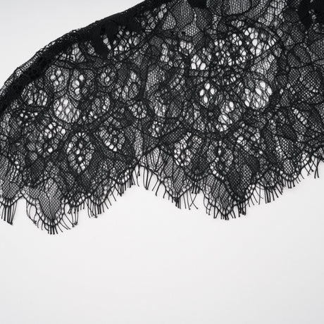 Aurohaya Alvaro Black Lace Shawl & Dress Set