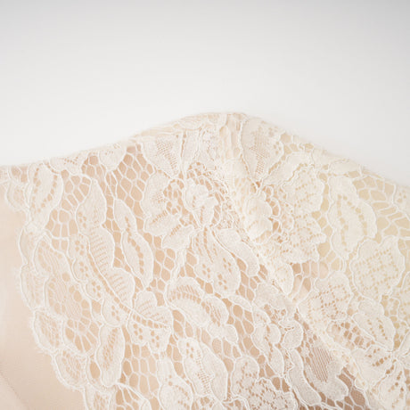 Aurohaya Oliana Ivory Lace Maxi Gown