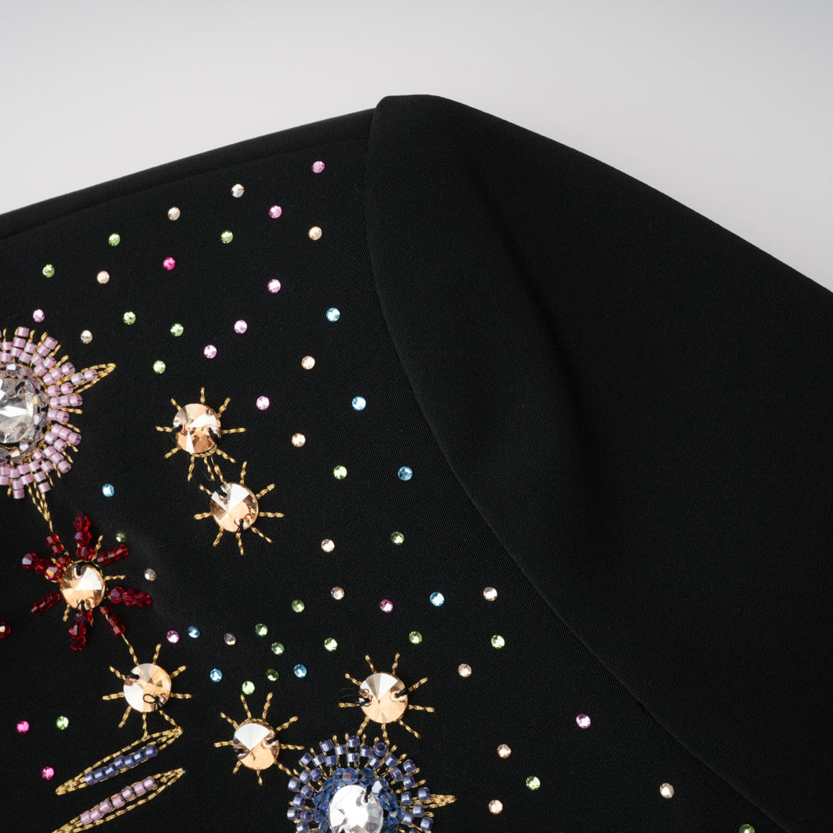 Aurohaya Rosaria Black Embellished Constellation Mini Dress