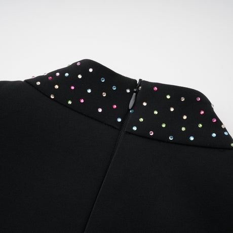 Aurohaya Rosaria Black Embellished Constellation Mini Dress