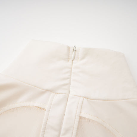 Aurohaya Harriet White Cut Out Ruched Maxi Dress