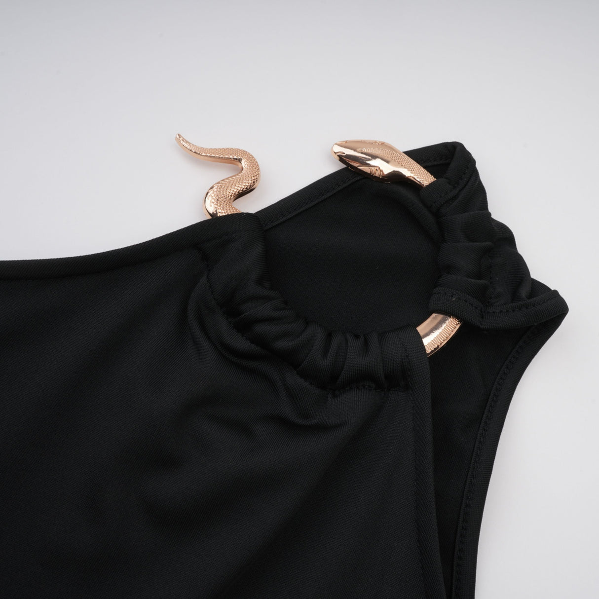 Aurohaya Tiziana Black One Shoulder Cut Out Maxi Dress