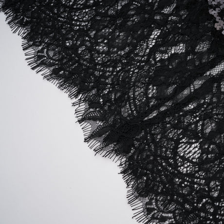 Aurohaya Ava Black Lace Panel Sequined Maxi Dress