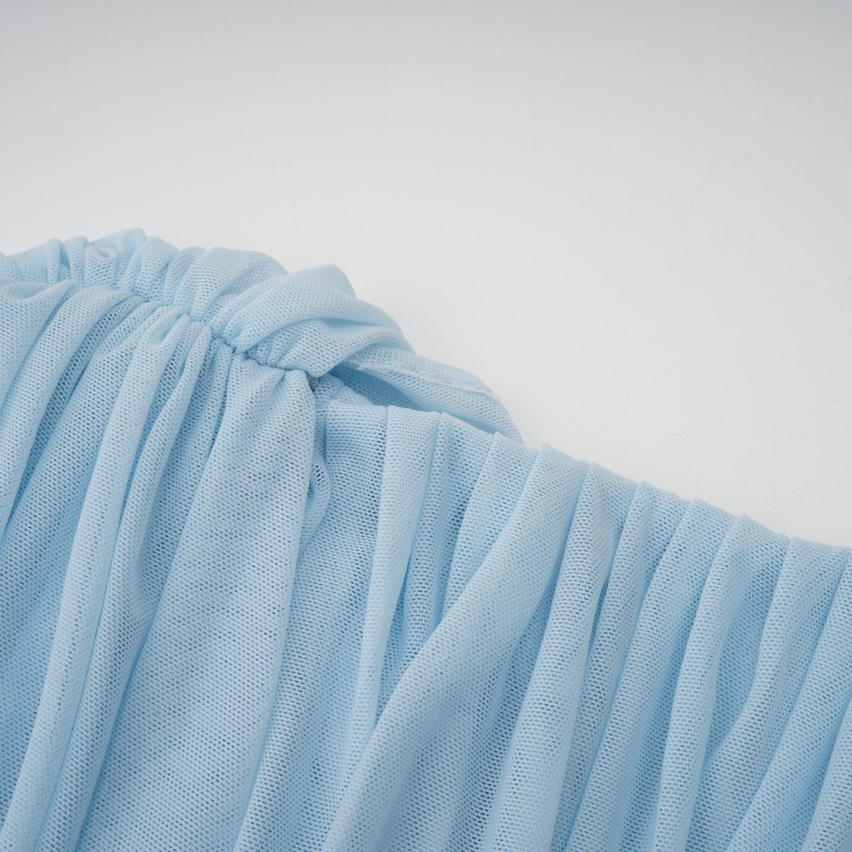 Aurohaya Catherine asymmetrical pleated maxi dress in Baby-blue