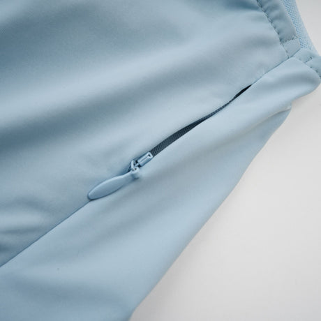 Aurohaya Catherine asymmetrical pleated maxi dress in Baby-blue