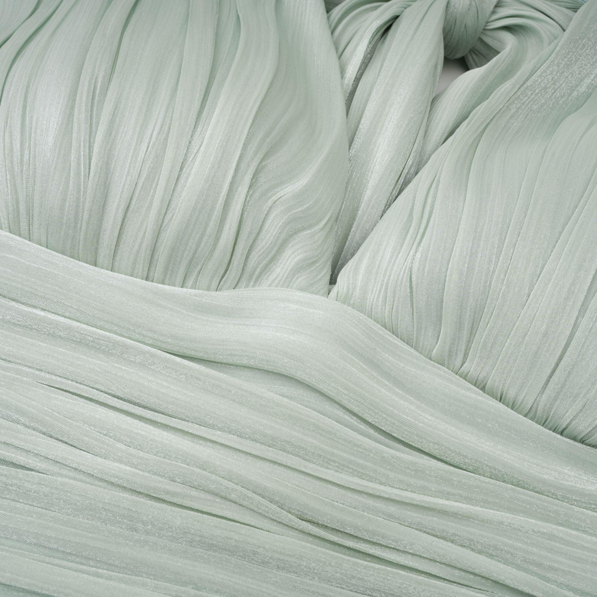 Aurohaya Verdelune Mint Green Gathered Maxi Dress