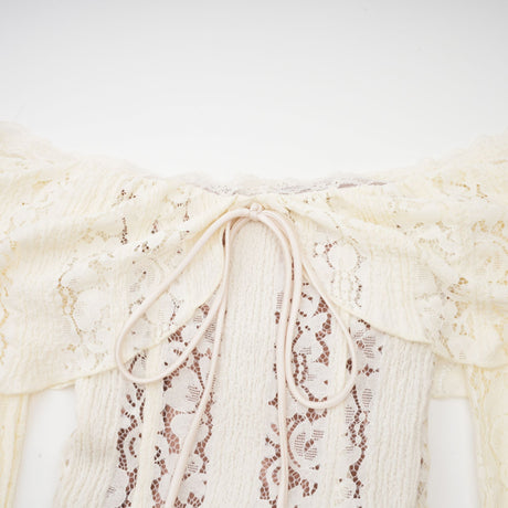 Sirène Off Shoulder Lace Maxi Dress