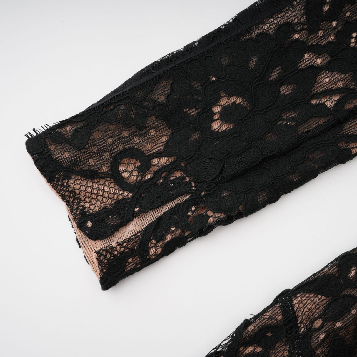 Aurohaya Kenza Black Cut Out Floral Lace Maxi Dress