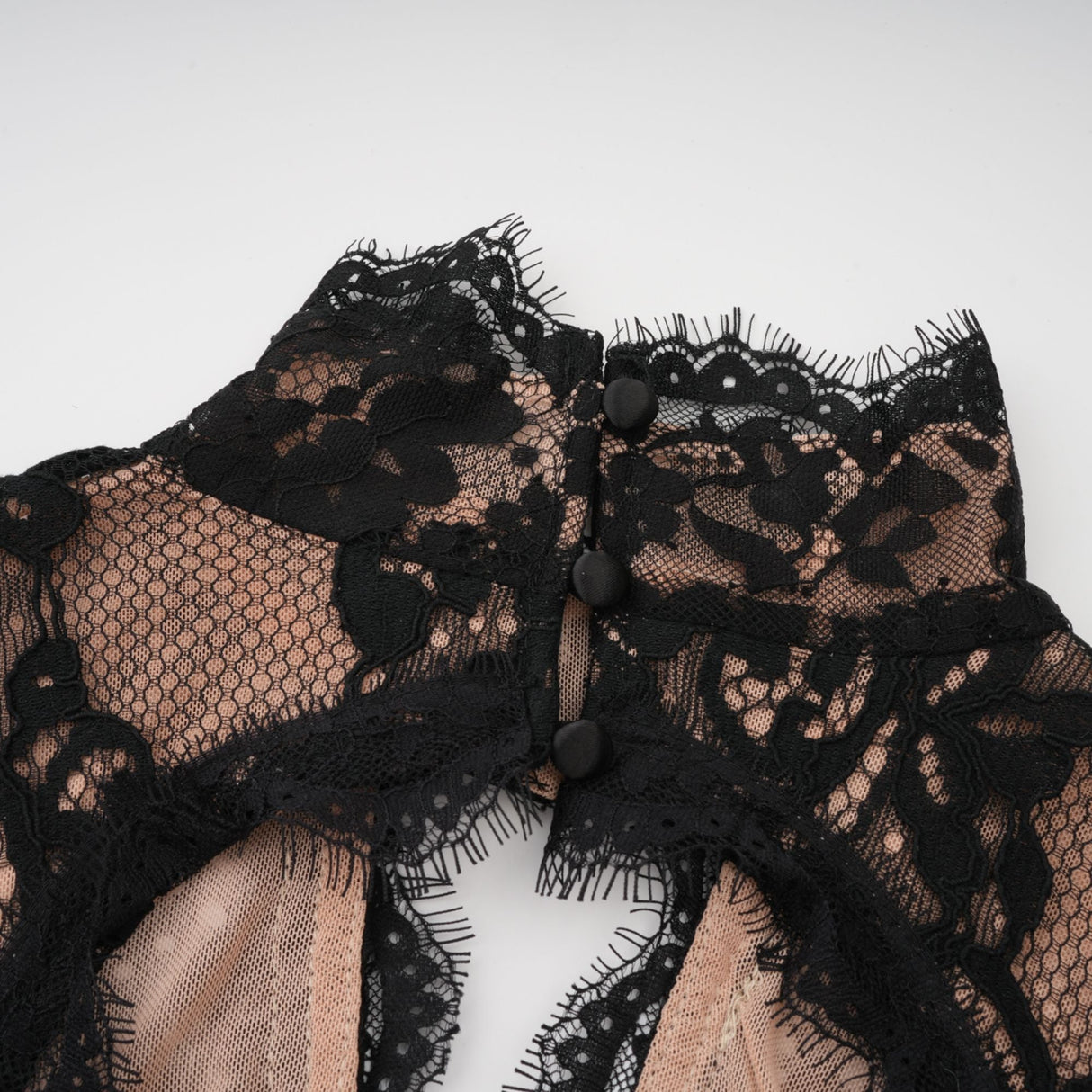 Aurohaya Kenza Black Cut Out Floral Lace Maxi Dress