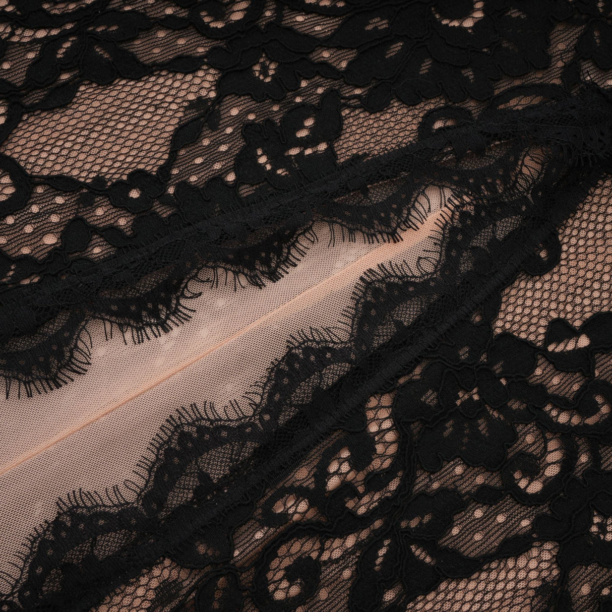 Aurohaya Kenza Black Cut Out Floral Lace Maxi Dress