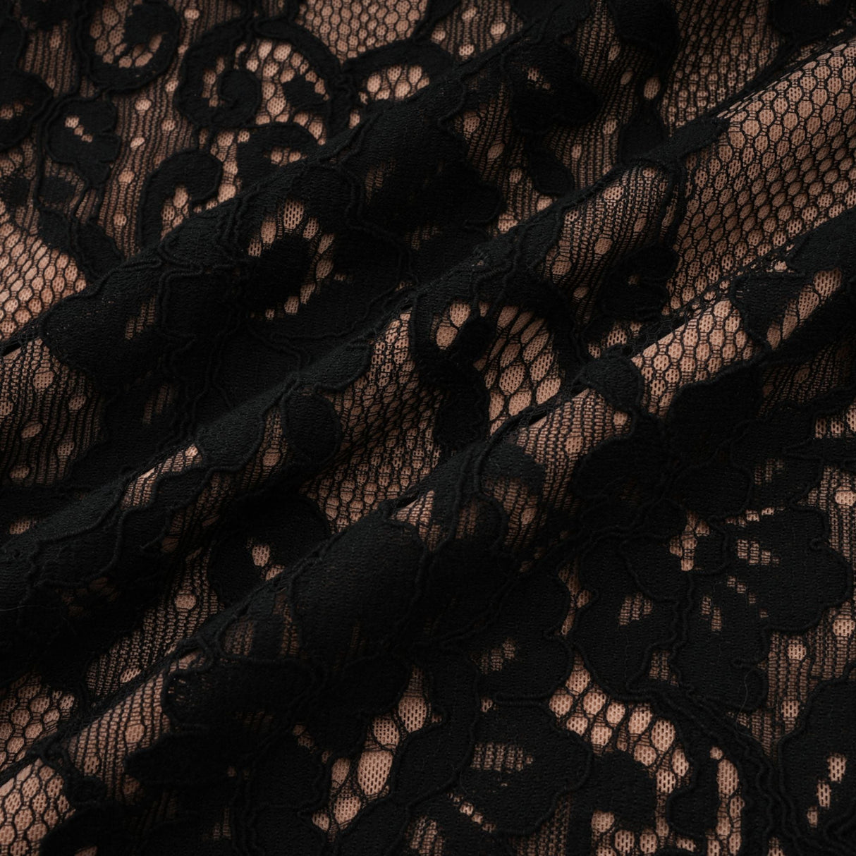 Aurohaya Kenza Black Cut Out Floral Lace Maxi Dress