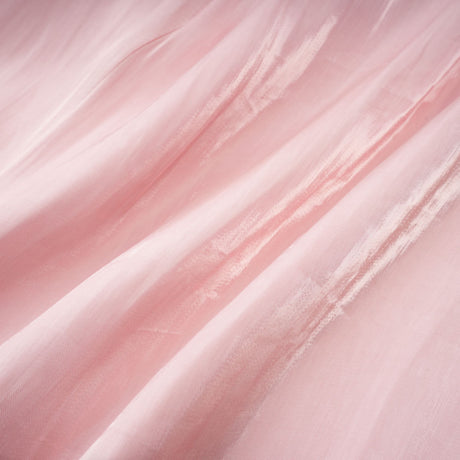 Aurohaya Sarolta Pink Glossy Ruched Maxi Dress