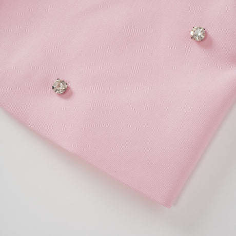 Aurohaya Valéria Pink Crystal Embellished Jacket & Dress Set