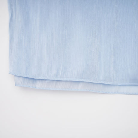 Aurohaya Térébenthine Blue Glossy Gathered Maxi Dress