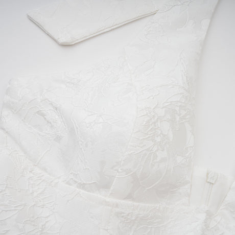 Aurohaya Céline White Glamorous Event Midi Dress