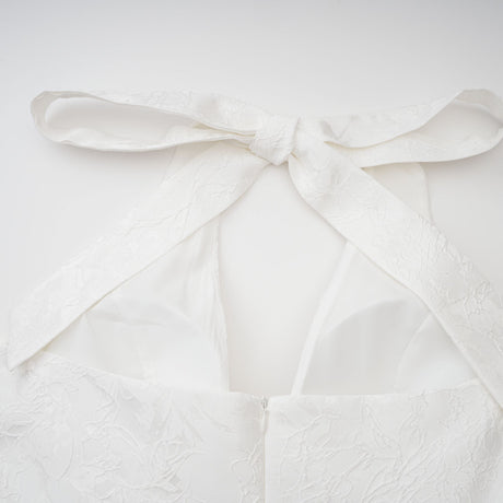 Aurohaya Céline White Glamorous Event Midi Dress