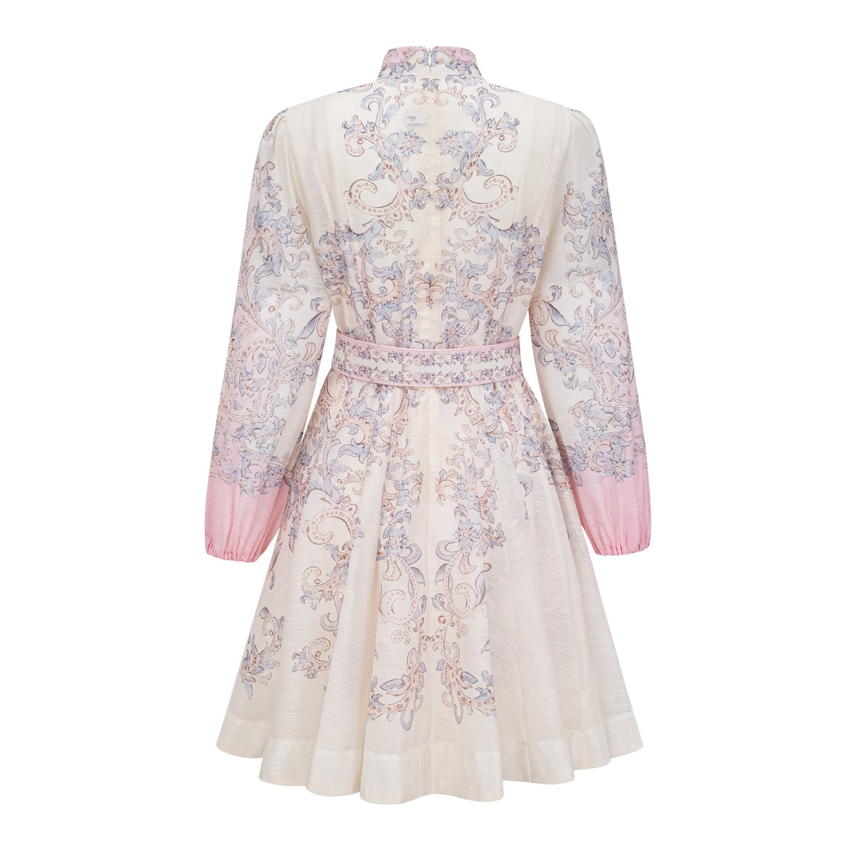 Aurohaya Fabienne Neutral Floral Print Mini Dress