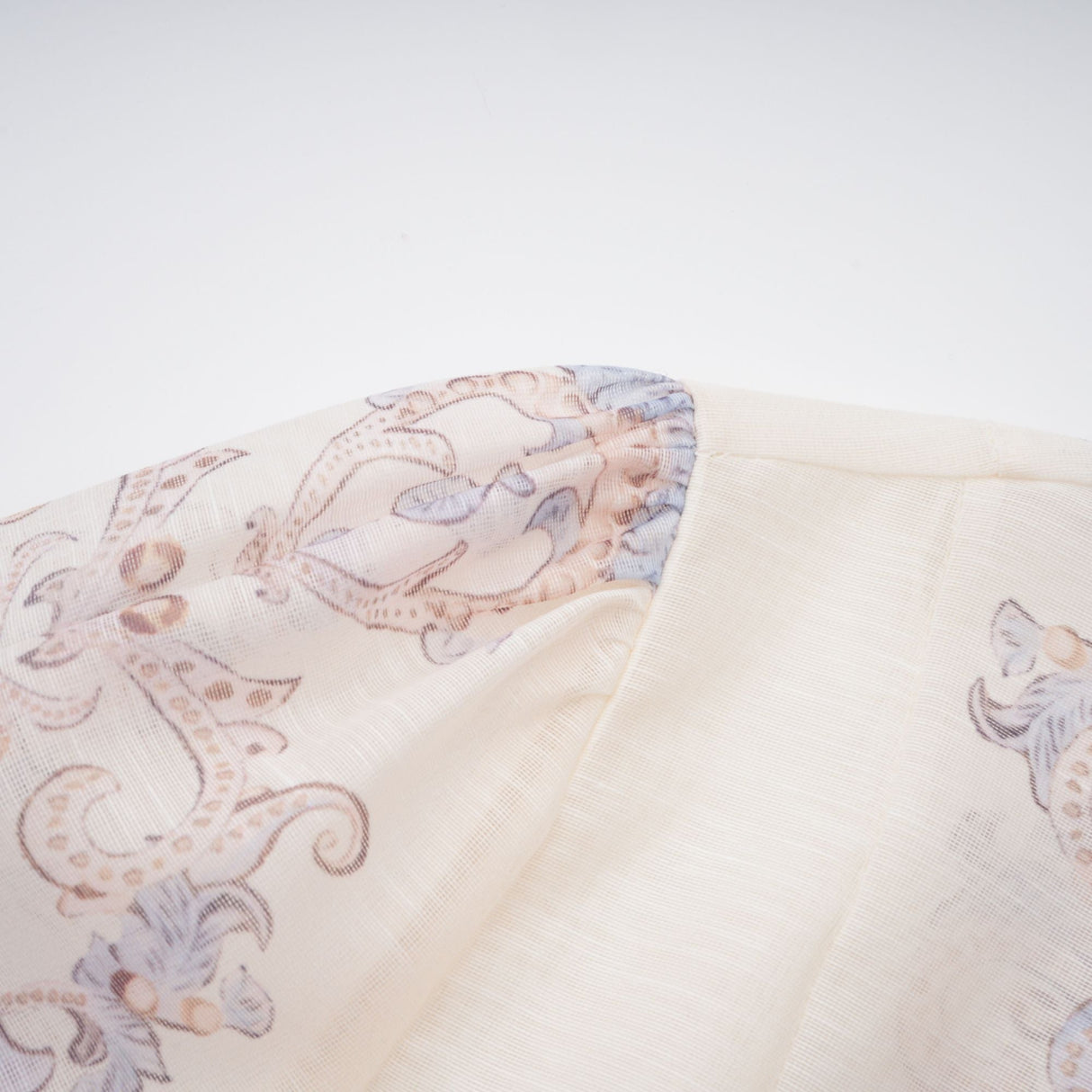 Aurohaya Fabienne Neutral Floral Print Mini Dress