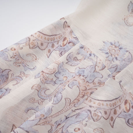 Aurohaya Fabienne Neutral Floral Print Mini Dress